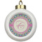 Bohemian Art Ceramic Ball Ornament (Personalized)
