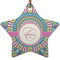 Bohemian Art Ceramic Flat Ornament - Star (Front)