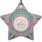 Bohemian Art Star Ceramic Ornament w/ Name and Initial