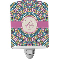 Bohemian Art Ceramic Night Light (Personalized)
