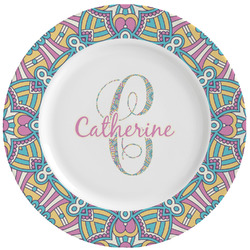 Bohemian Art Ceramic Dinner Plates (Set of 4) (Personalized)