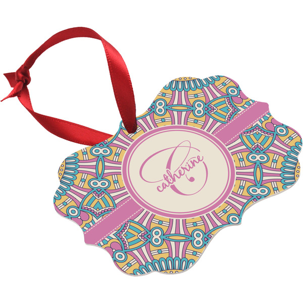 Bohemian Art Christmas Ornament (Angle View)