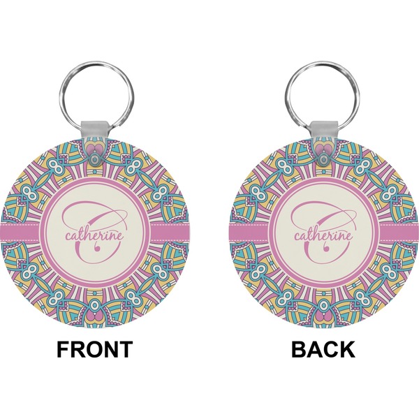 Bohemian Art Circle Keychain (Front + Back)