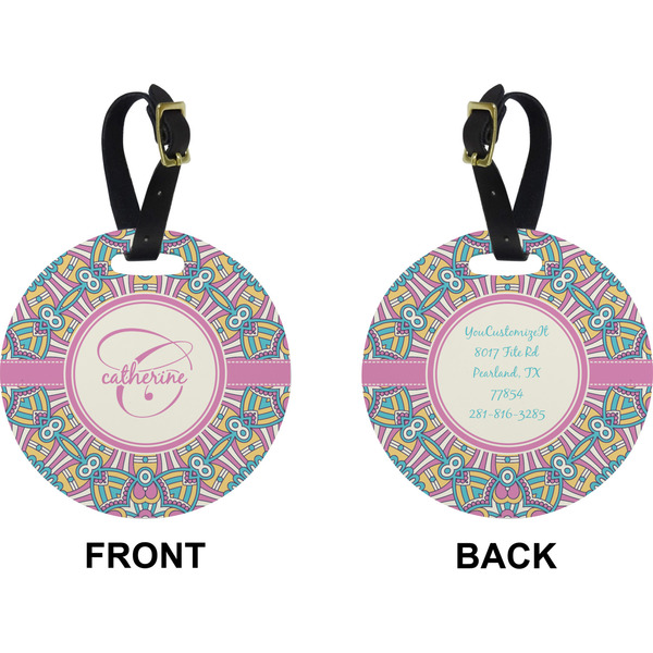 Bohemian Art Circle Luggage Tag (Front + Back)