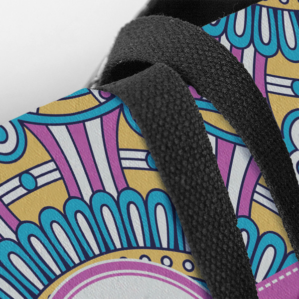 Bohemian Art Closeup of Tote w/Black Handles