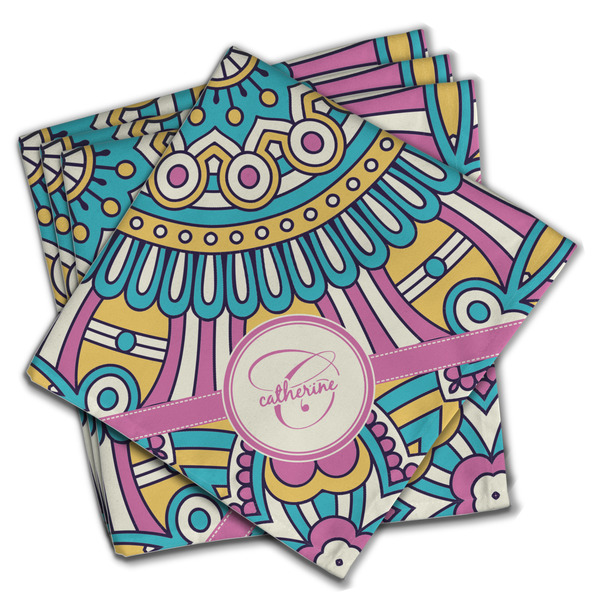 Bohemian Art Cloth Napkins - Personalized Dinner (PARENT MAIN Set of 4)