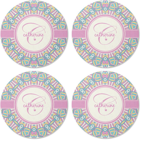 Bohemian Art Coaster Round Rubber Back - Apvl