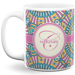 Bohemian Art 11 Oz Coffee Mug - White (Personalized)