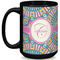 Bohemian Art Coffee Mug - 15 oz - Black Full