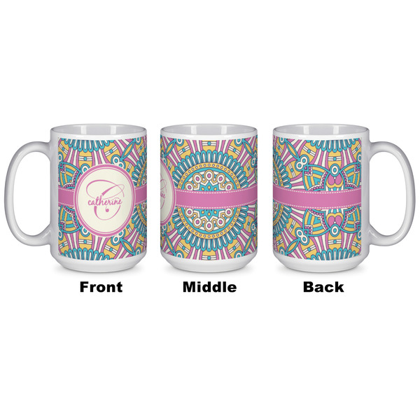 Bohemian Art Coffee Mug - 15 oz - White APPROVAL