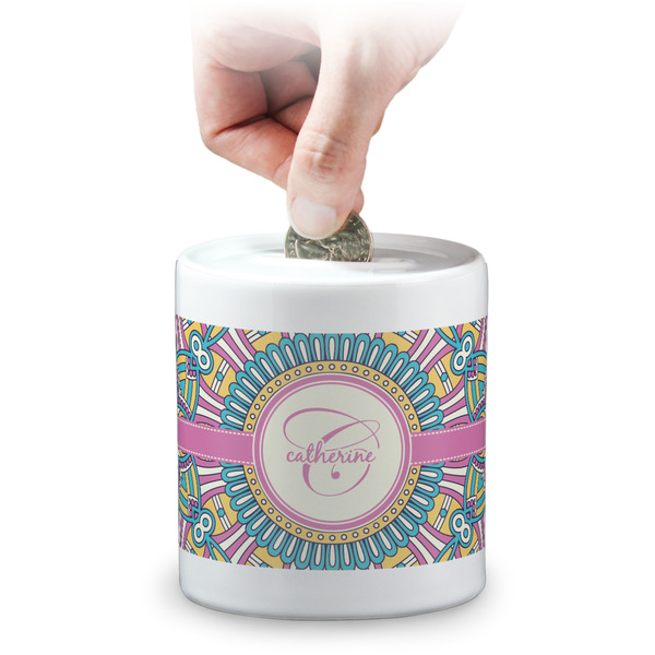 Custom Bohemian Art Coin Bank (Personalized)