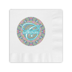 Bohemian Art Coined Cocktail Napkins (Personalized)