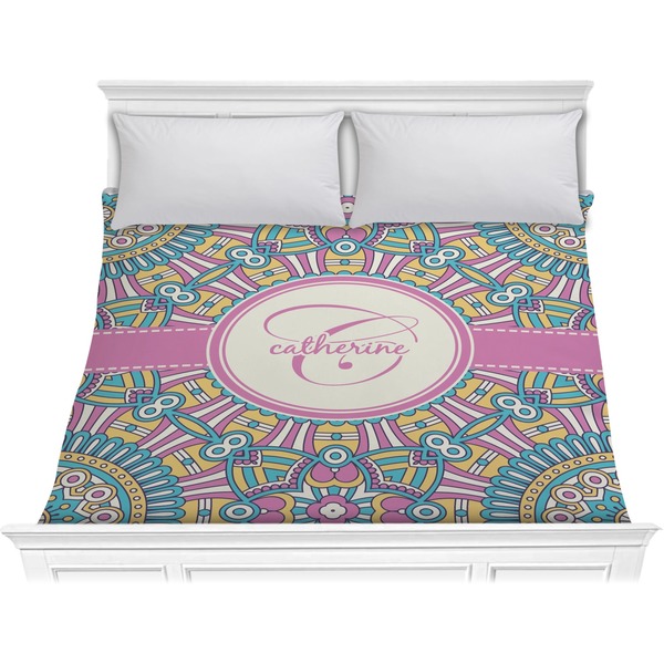 Custom Bohemian Art Comforter - King (Personalized)