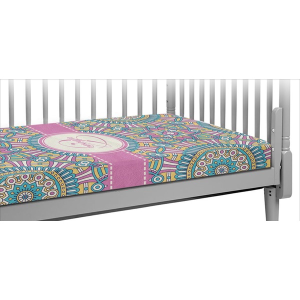 Custom Bohemian Art Crib Fitted Sheet (Personalized)