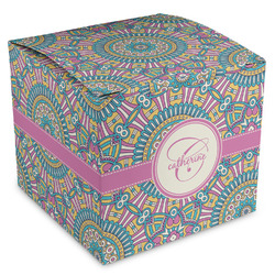 Bohemian Art Cube Favor Gift Boxes (Personalized)
