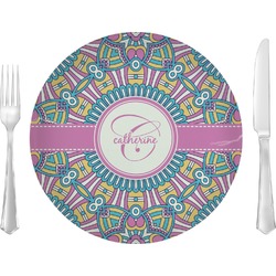 Bohemian Art 10" Glass Lunch / Dinner Plates - Single or Set (Personalized)