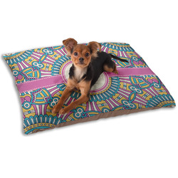 Bohemian Art Dog Bed - Small w/ Name and Initial