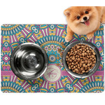 Bohemian Art Dog Food Mat - Small w/ Name and Initial