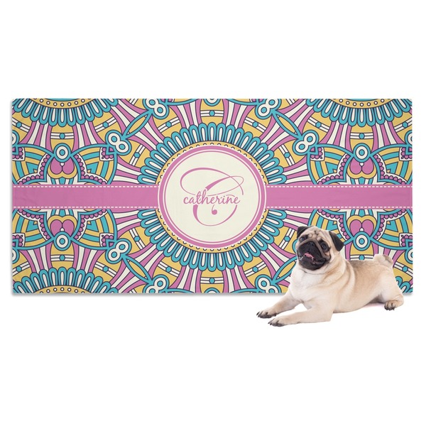 Custom Bohemian Art Dog Towel (Personalized)