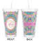 Bohemian Art Double Wall Tumbler with Straw - Approval