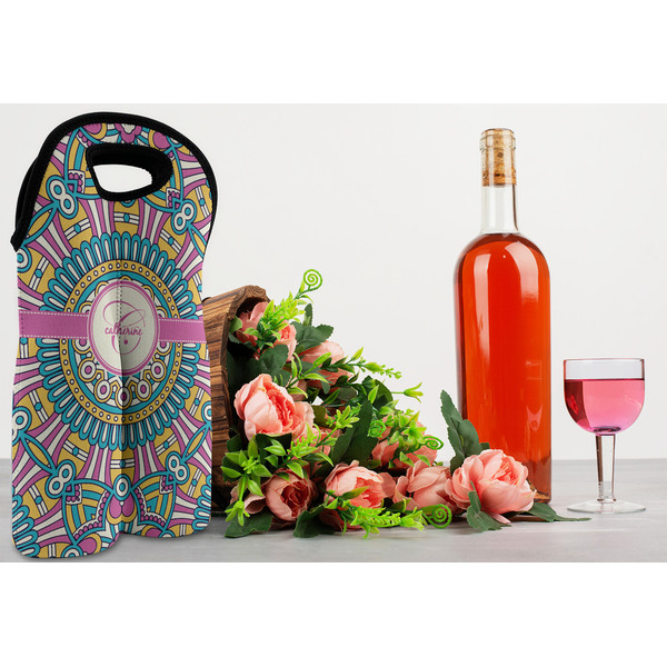 Bohemian Art Double Wine Tote - LIFESTYLE (new)