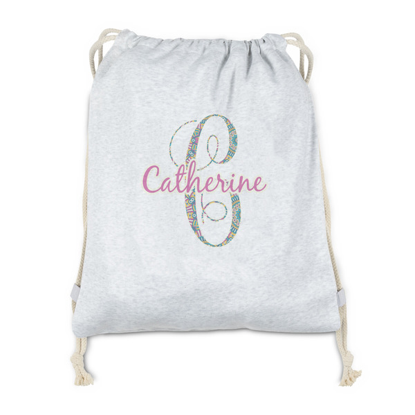 Custom Bohemian Art Drawstring Backpack - Sweatshirt Fleece - Double Sided (Personalized)