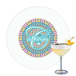 Bohemian Art Printed Drink Topper - 3.25" (Personalized)