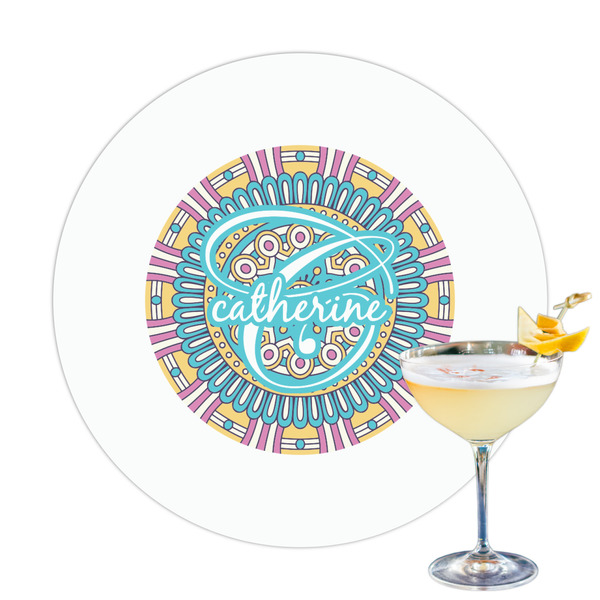 Custom Bohemian Art Printed Drink Topper (Personalized)