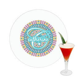 Bohemian Art Printed Drink Topper -  2.5" (Personalized)