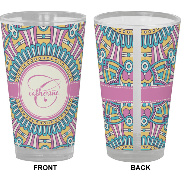 Bohemian Art Pint Glass - Full Color - Front & Back Views