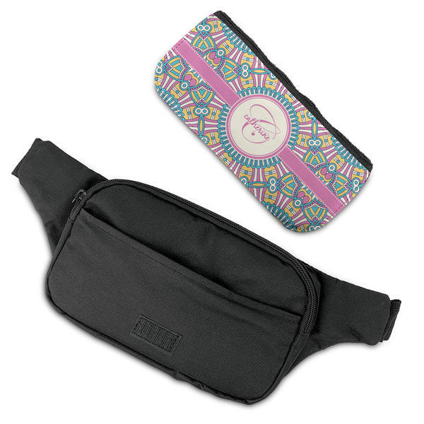 Bohemian Art Fanny Packs - FLAT (flap off)