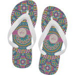 Bohemian Art Flip Flops - Large (Personalized)