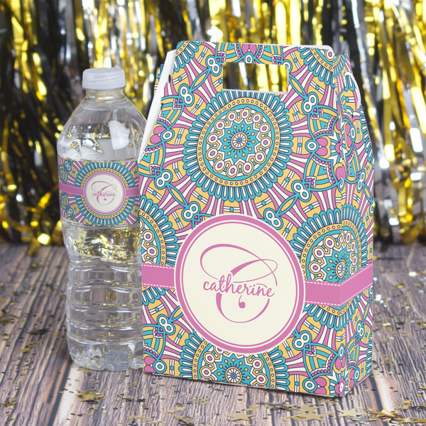 Bohemian Art Gable Favor Box - In Context