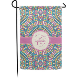 Bohemian Art Small Garden Flag - Single Sided w/ Name and Initial