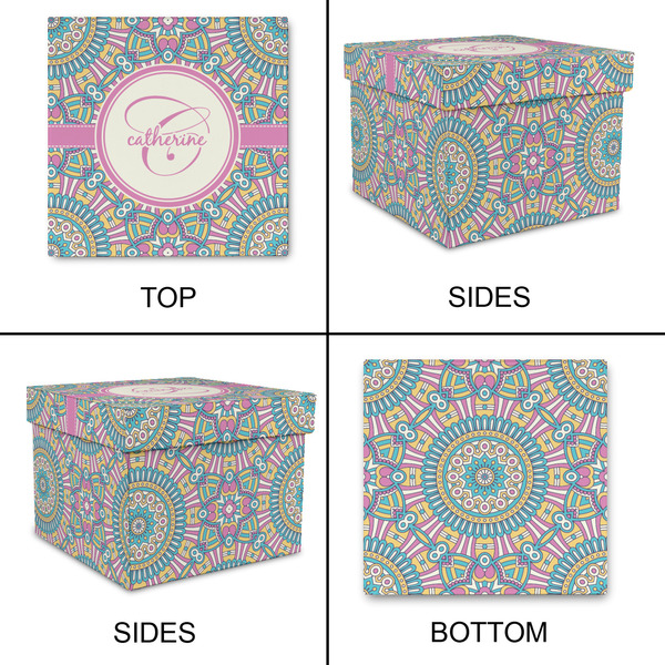 Bohemian Art Gift Boxes with Lid - Canvas Wrapped - Large - Approval