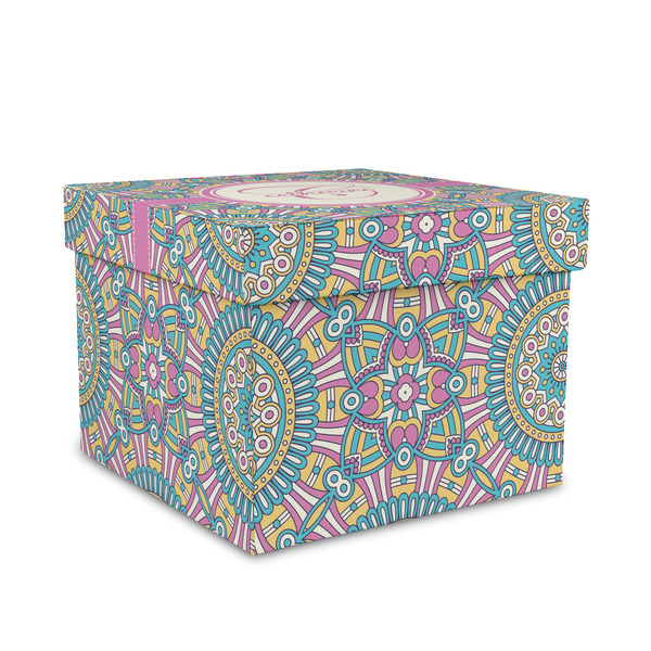 Custom Bohemian Art Gift Box with Lid - Canvas Wrapped - Medium (Personalized)