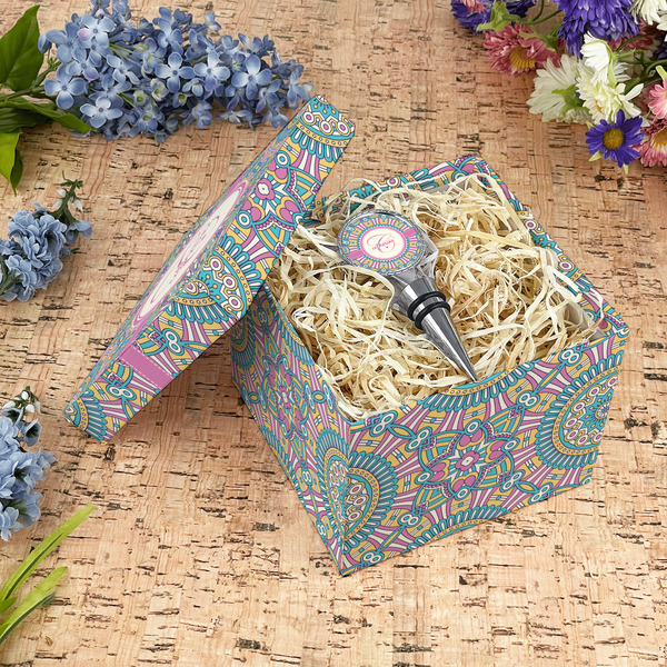 Bohemian Art Gift Boxes with Lid - Canvas Wrapped - Medium - In Context