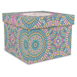 Bohemian Art Gift Box with Lid - Canvas Wrapped - XX-Large (Personalized)
