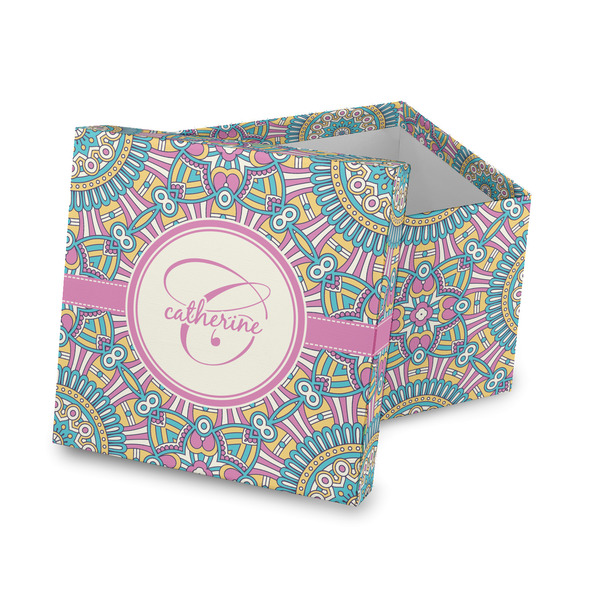 Custom Bohemian Art Gift Box with Lid - Canvas Wrapped (Personalized)