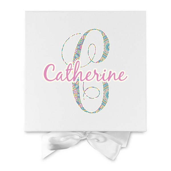 Bohemian Art Gift Boxes with Magnetic Lid - White - Approval