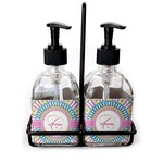 Bohemian Art Glass Soap & Lotion Bottle Set (Personalized)