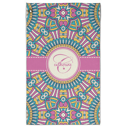 Bohemian Art Golf Towel - Poly-Cotton Blend w/ Name and Initial