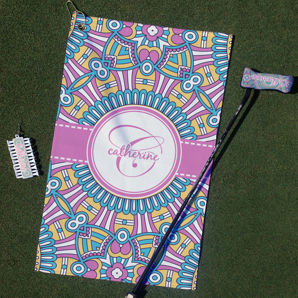Custom Bohemian Art Golf Towel Gift Set (Personalized)