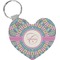 Bohemian Art Heart Keychain (Personalized)