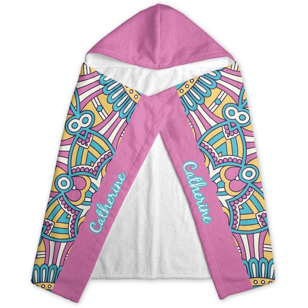 Bohemian Art Hooded Towel - Folded