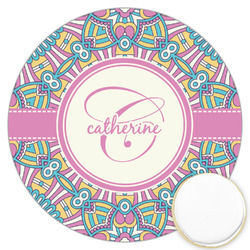 Bohemian Art Printed Cookie Topper - 3.25" (Personalized)