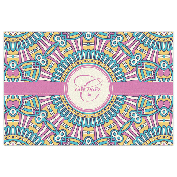 Bohemian Art Indoor / Outdoor Rug - 2'x3' - Front Flat