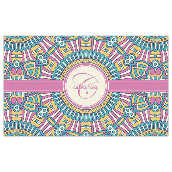 Bohemian Art Indoor / Outdoor Rug - 3'x5' - Front Flat