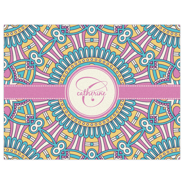 Bohemian Art Indoor / Outdoor Rug - 6'x8' - Front Flat