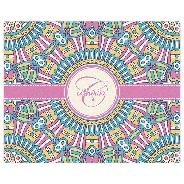 Bohemian Art Indoor / Outdoor Rug - 8'x10' - Front Flat